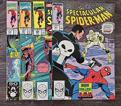 Buy Spectacular Spider-Man #143 Punisher 1st Lobo - 166 167 175 - 4 Issue Set Lot • 7.90£