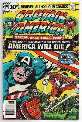 Buy Captain America #200 Special Bicentennial Issue! VG (1976) Marvel Comics • 10£