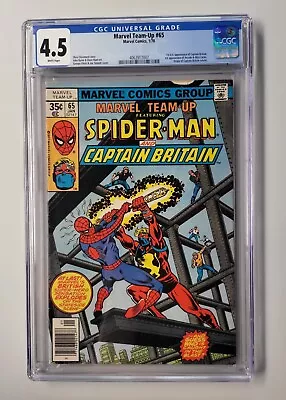 Buy Marvel Team-Up #65 CGC 4.5 - 1st U.S. Appearance Of Captain Britain • 36.11£
