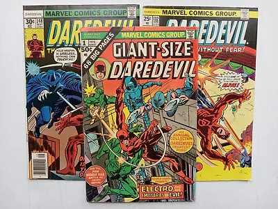 Buy Marvel Daredevil #132 #148 Giant Size #1 Bronze Age 1975 Comic Book Lot • 29.28£