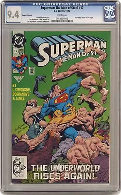 Buy Superman The Man Of Steel #17REP.2ND CGC 9.4 1992 0958505012 • 51.97£