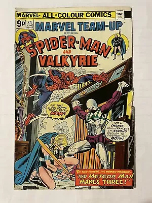 Buy Marvel Team-up #34. June 1975. Marvel. Vg. Spider-man. Valkyrie.  Bag & Brd. • 6.50£