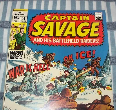 Buy Rare Double Cover CAPTAIN SAVAGE #16 From Sept. 1969 In F/VF (7.0) Condition • 71.15£