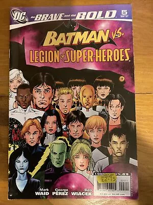 Buy Brave And The Bold #5 Mark Waid, Perez, Batman, Legion Of Superheroes DC 2007 • 3£