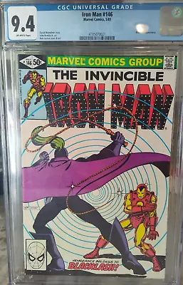 Buy Iron Man #146 CGC 9.4 Marvel 1981 Comic Book • 39.71£