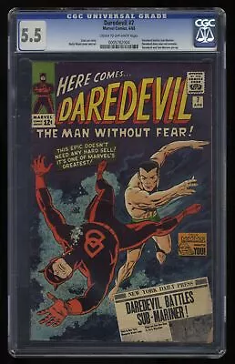 Buy Daredevil #7 CGC FN- 5.5 1st New Red Costume! Sub-Mariner App!  Marvel 1965 • 319.01£
