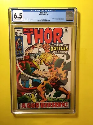 Buy Thor #166 2nd Appearance Of HIM Warlock CGC 6.5 Marvel 1969 • 118.73£