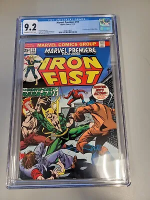 Buy Marvel Premiere Iron Fist #19 CGC 9.2 1974 Marvel 1st Colleen Wing Amricons B • 201.60£