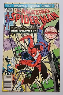 Buy Amazing Spider-Man #161 FN/VF Nightcrawler App 1976 Len Wein, Vintage Bronze Age • 24.12£