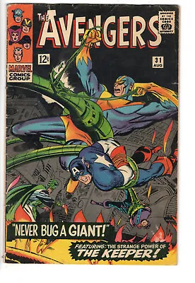 Buy Avengers #31 (1966) - Grade 4.5 - Never Bug A Giant - The Keeper & Goliath! • 63.10£