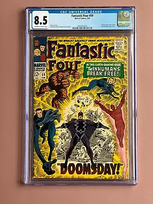 Buy Fantastic Four #59 CGC 8.5 CGC - 1967 - Classic Kirby Cover! • 139.91£