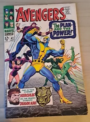 Buy Avengers #42 Unstamped Cents Copy 1967. Bagged And Boarded Free Uk P&p. Vg+/fn-. • 29£