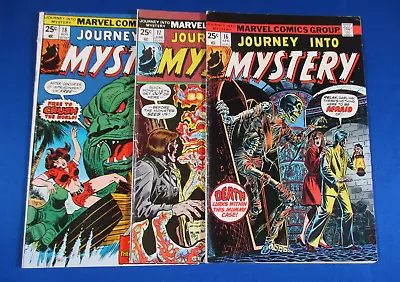Buy Journey Into Mystery 16 17 18 Marvel Comics 1975 Lot Of 3 Good Condition • 13.27£