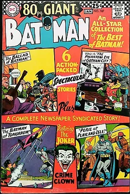 Buy Batman #187 Vol 1 1967 *80 Page Giant/DC Checkerboard* - Fine+ • 48.26£