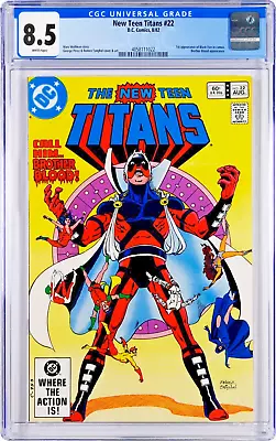 Buy New Teen Titans #22 CGC 8.5 (Aug 1982, DC) Perez, 1st Black Fire, Brother Blood • 30.58£