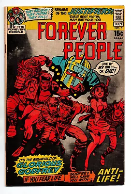 Buy The Forever People #3 - 1st Glorious Godfrey - Darkseid - Jack Kirby - 1971 - VF • 15.98£
