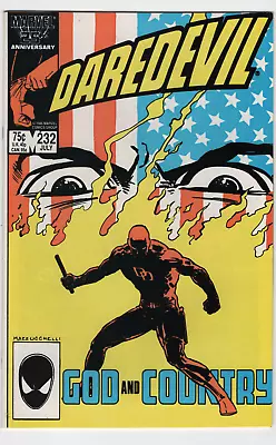 Buy Daredevil #232 1st App Appearance Of Nuke Frank Miller Marvel Comic 1986 Weapon+ • 23.98£