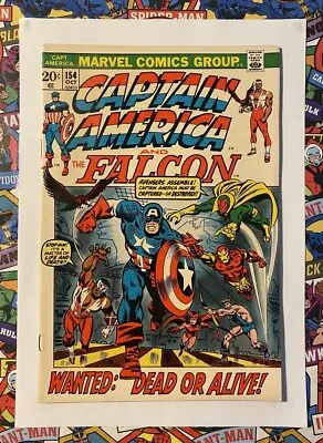 Buy CAPTAIN AMERICA #154 - OCT 1972 - 1st JACK MONROE APPEARANCE! - NM- (9.2) CENTS! • 59.99£