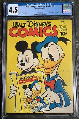 Buy Walt Disney's Comics And Stories #33  Infinity Cover CGC 4.5 4113985022 • 650£