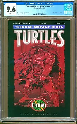 Buy Teenage Mutant Ninja Turtles # 53 (1992) CGC 9.6  WP Eastman  City At War Pt. 4  • 71.25£