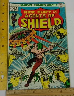 Buy Nick Fury Agents Of SHIELD 4 Comic 1970s VG/F Steranko Art Cover • 4.45£