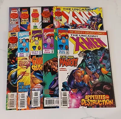 Buy Uncanny X-Men #340-349, Marvel Comics, Jan-Nov 1997 • 27.79£