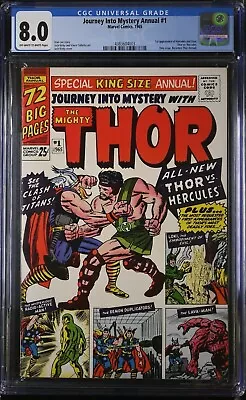 Buy Journey Into Mystery Annual #1 Thor Cgc 8.0 Ow/w (1965) Key Looks Much Nicer • 1,029.53£