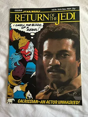 Buy Star Wars - Return Of The Jedi Comic - Issue 26th November 1984 No 76 • 5£