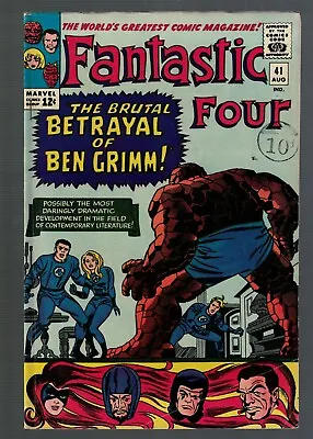 Buy Marvel Comics Fantastic Four 41  FN/vfn  7.0 Betrayal Of Ben Grimm  • 59.99£