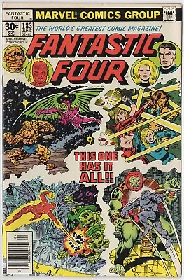 Buy Fantastic Four #183 Marvel Comics 1977 F-vf 7.0 Annihilus + Thundra Hi-res Scans • 5.53£