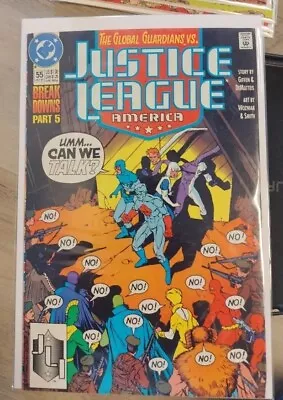 Buy Justice League America #55 Comic Book 1991 VF+ Chris Sprouse DC Blue Beetle  • 1.59£