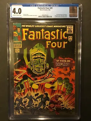 Buy Fantastic Four #49 CGC 4.0  (1st Full Galactus, 2nd Silver Surfer) 1966 Marvel • 750.29£