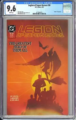 Buy Legion Of Super-Heroes 38 CGC 9.6 1987 4172802011 Death Of Superboy Key Scarce • 71.48£