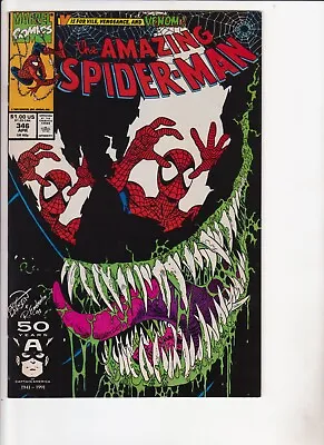 Buy The Amazing Spider-Man #346, Marvel Comics 1991 VF- 7.5 Larsen Venom • 15.77£