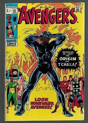 Buy Marvel Comics Avengers 87 7.0 FN/VFN 1971 Origin Black Panther • 179.99£