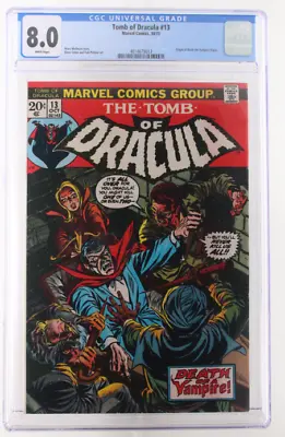 Buy Tomb Of Dracula #13 (Marvel 1973) 3rd App Of Blade; 1st App Deacon Frost CGC 8.0 • 197.47£