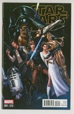 Buy J Scott Campbell 1:50 Star Wars #1 Marvel Comic Variant Cover Art Leia Vader Han • 23.82£