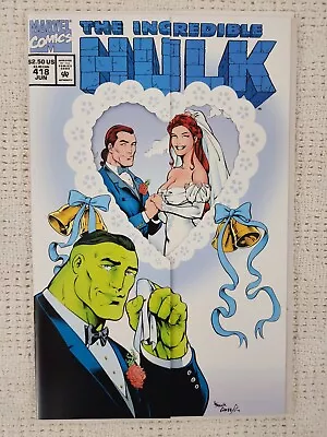 Buy Incredible Hulk #418 1994 NM Wedding Variant Key 1st App Of TALOS Marvel Comics! • 6.11£