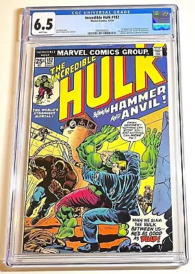 Buy INCREDIBLE HULK #182 ~ 3rd Appearance Of WOLVERINE 1974 Marvel ~ CGC 6.5 • 135.92£
