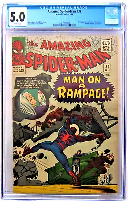 Buy Amazing Spider-man - No. 32 - 1966 - CGC 5.0 - Comic • 235£