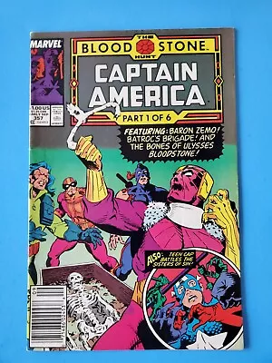 Buy Captain America #357 - Bloodstone Hunt Part 1 - Marvel Comics 1989 Newsstand • 3.17£