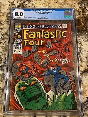 Buy Fantastic Four Annual #6 Cgc 8.0 Rare White Pages 1st Annihilus Mcu Appearance • 395.32£