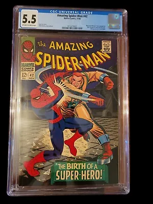 Buy Amazing Spider-Man #42 - Marvel Comic CGC 5.5 Mary Jane Watson's Face Revealed • 155.91£