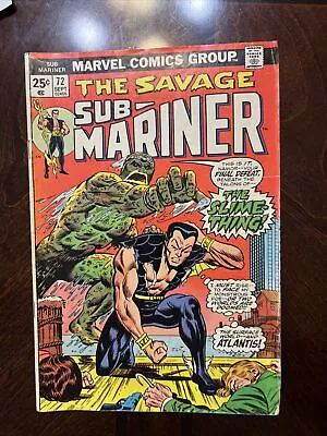 Buy The Savage Sub-Mariner #72 1974 Marvel) Comic Nice Lots Photos • 10.30£