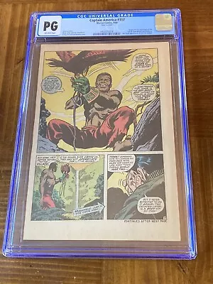 Buy Captain America 117 CGC PG OW (1st App Falcon)- 1st Panel Appearance + Redwing • 93.68£