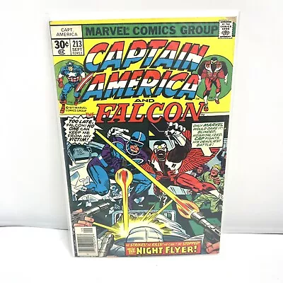 Buy Captain America And Falcon #213 Marvel Comics Sept 77 The Night Flyer • 4.74£