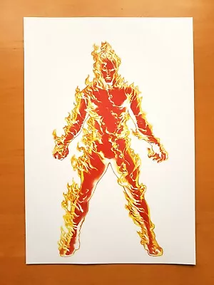 Buy Human Torch By Alex Ross POSTER 12 X 16  Marvel Fantastic Four • 19.20£