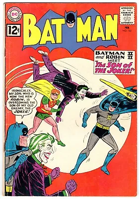 Buy BATMAN #145   BATMAN II & ROBIN II Story!  SON OF JOKER Story!  VG+ (4.5)   1962 • 143.87£
