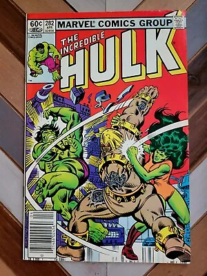 Buy Incredible Hulk #282 VF (Marvel 1983) Ist Team-up & Cover With SHE-HULK • 26.43£