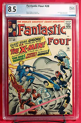 Buy FANTASTIC FOUR #28 (Marvel 1964) PGX 8.5 VF+ Very Fine+ X-men Cross Over +CGC!!! • 1,187.41£